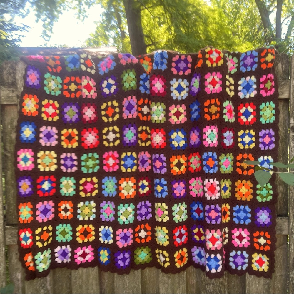 Vintage Granny Square Afghan